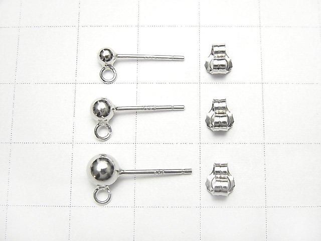 [Video] Silver925 Ring with Earstuds & Earnuts [2mm][3mm][4mm][5mm] Rhodium Plated 2 pairs