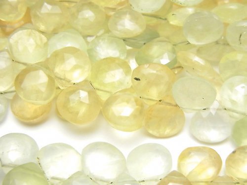 Chestnut Shape, Faceted Briolette, Prehnite Gemstone Beads