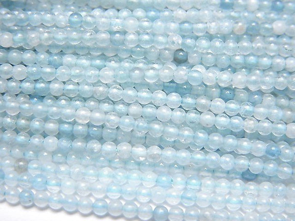 Aquamarine, Round Gemstone Beads