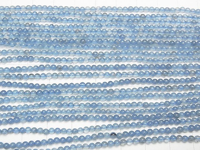 [Video] Aquamarine AAA- Round 2-2.5mm 1strand beads (aprx.15inch / 38cm)