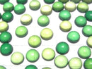 [Video] Green color Amber Round Cabochon 6x6mm 5pcs