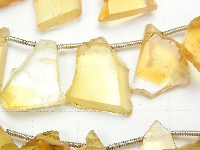 High Quality Citrine AAA- Slice Nugget  1strand beads (aprx.7inch/17cm)