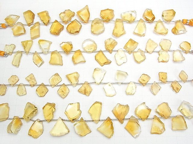 High Quality Citrine AAA- Slice Nugget  1strand beads (aprx.7inch/17cm)