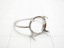[Video] Silver925 Ring Frame (Prong Setting) Round 10mm Rhodium Plated [No. 10] 1pc