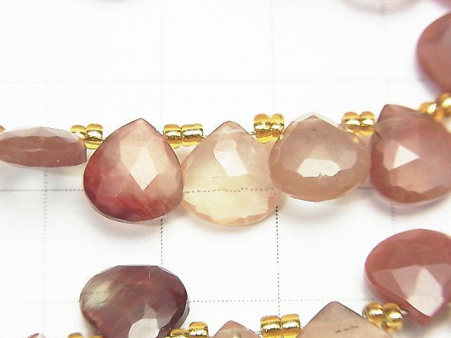 [Video]High Quality Andesine AAA Chestnut Faceted Briolette 1strand beads (aprx.7inch/18cm)