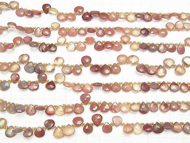 [Video]High Quality Andesine AAA Chestnut Faceted Briolette 1strand beads (aprx.7inch/18cm)