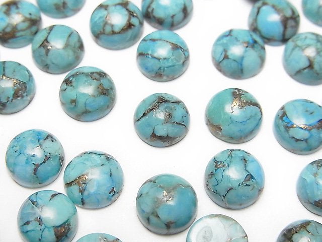 Cabochon, Copper Turquoise & Amazonite Gemstone Beads