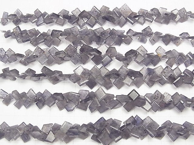 [Video] Iolite AA+ Rough Slice Faceted 1strand beads (aprx.7inch / 17cm)