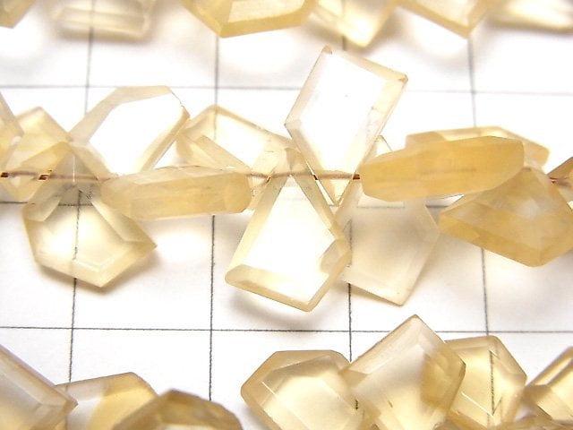 [Video]Citrine AA++ Rough Slice Faceted 1strand (38pcs )