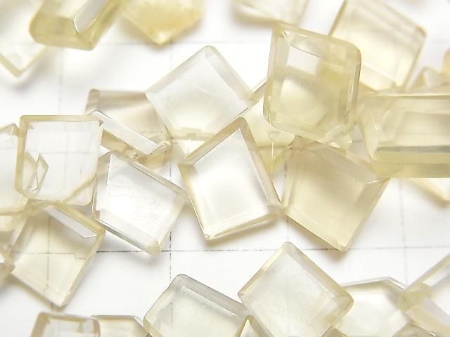 [Video] Lemon Quartz AAA - Rough Slice Faceted 1-strand beads (approx. 5 inches/13 cm)