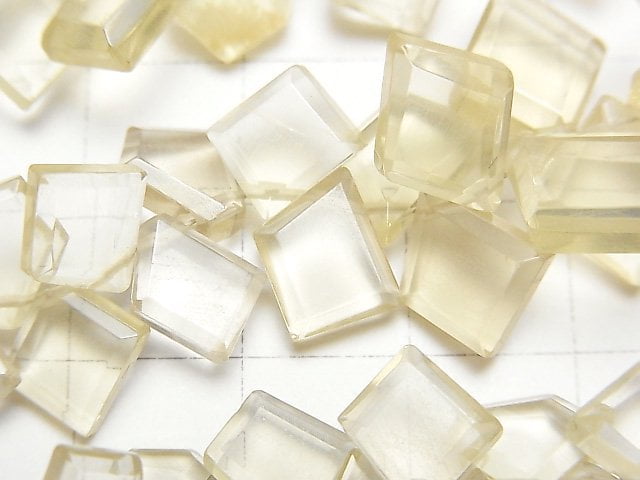 [Video] Lemon Quartz AAA- Rough Slice Faceted 1strand beads (aprx.7inch / 17cm)