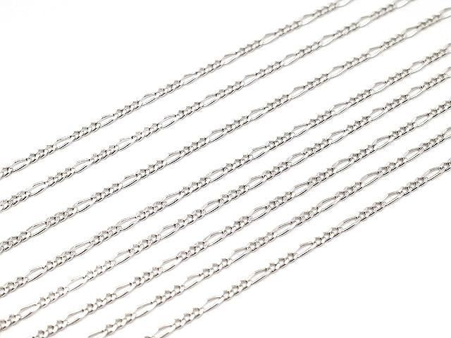S925 純銀費加洛（長短）鏈 1.3mm 鍍銠項鍊 [40cm][45cm][50cm][60cm] 1件