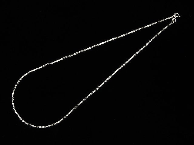 Silver925  Cable Chain  1.5mm Rhodium Plated  [18cm][40cm][45cm][50cm][60cm] 1pc