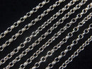 Silver925 Long Rolo Chain 1.8mm Rhodium Plated [40cm][45cm][50cm][60cm] Necklace 1pc