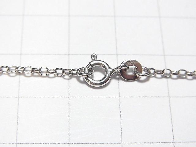 Silver925 Long Rolo Chain 1.8mm Rhodium Plated [40cm][45cm][50cm][60cm] Necklace 1pc