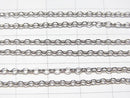 Silver925 Long Rolo Chain 1.8mm Rhodium Plated [40cm][45cm][50cm][60cm] Necklace 1pc