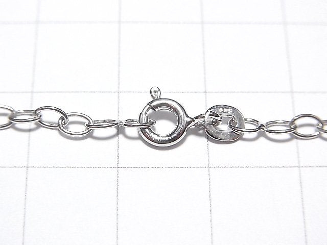 Silver925 Long Cable Chain 2.8mm Rhodium Plated [40cm][45cm][50cm][60cm] Necklace 1pc