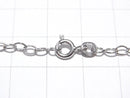 Silver925 Long Cable Chain 2.8mm Rhodium Plated [40cm][45cm][50cm][60cm] Necklace 1pc