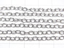 Silver925 Long Cable Chain 2.8mm Rhodium Plated [40cm][45cm][50cm][60cm] Necklace 1pc