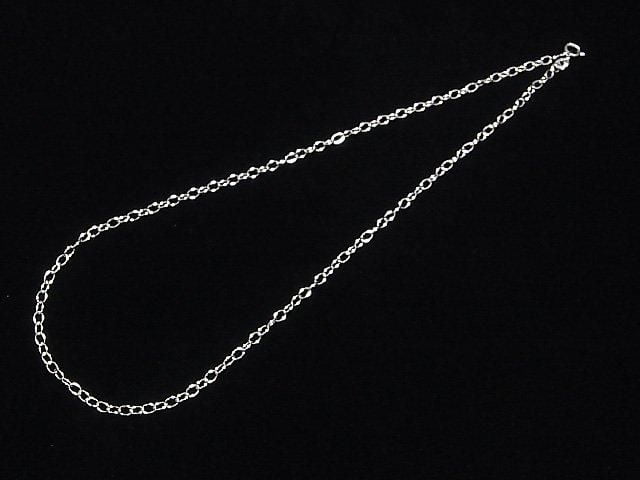 Chaîne Longue Maille Forçat Argent 925 2,8mm Plaqué Rhodium [40cm][45cm][50cm][60cm] Collier 1 pièce