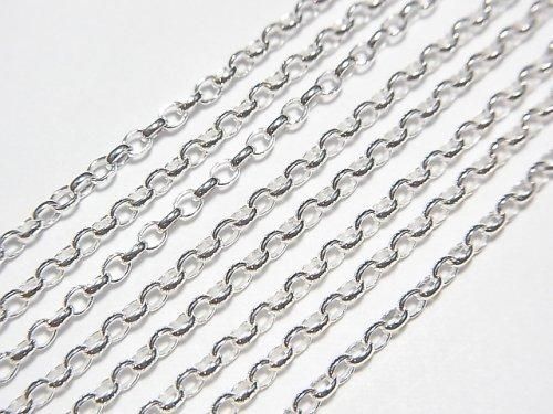 Silver925 Long Rolo Chain 1.8mm Pure Silver Finish [40cm][45cm][50cm][60cm] Necklace 1pc