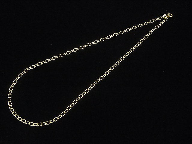 Silver925 Long Cable Chain 3.0mm 18KGP [40cm][45cm][50cm][60cm] Necklace 1pc