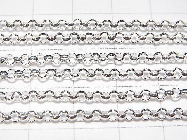 Silver925 Rolo Chain 2.7mm Sterling Silver Finish [40cm][45cm][50cm][60cm] Necklace 1pc