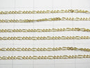 Silver925 Figaro (long and short) chain 1.3mm 18KGP [40cm][45cm][50cm][60cm] Necklace 1pc