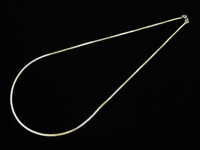 Silver 925 Design Box Chain 1.1mm 18KGP [40cm][45cm][50cm] Necklace 1pc