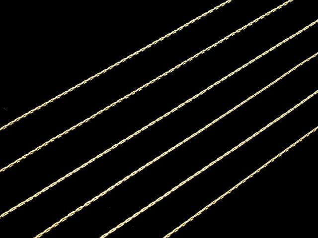 Silver 925 beading chain 0.7mm 18KGP [40cm][45cm][50cm][60cm] Necklace 1pc