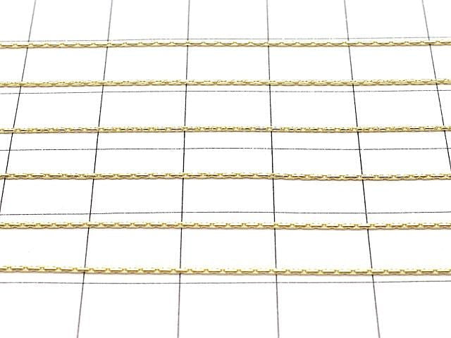 Silver 925 beading chain 0.7mm 18KGP [40cm][45cm][50cm][60cm] Necklace 1pc