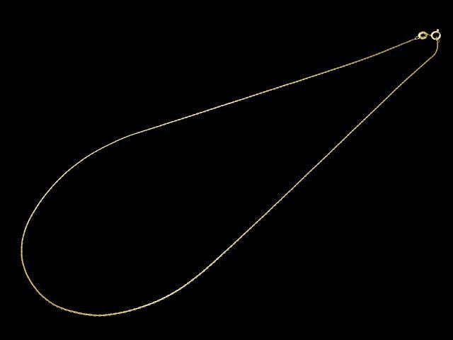 Silver 925 beading chain 0.7mm 18KGP [40cm][45cm][50cm][60cm] Necklace 1pc