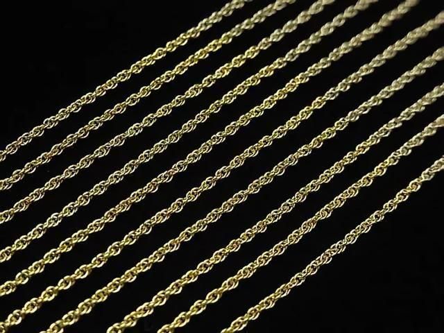 Silver 925 Rope Chain 1.2mm 18KGP [40cm][45cm][50cm][60cm] Necklace 1pc