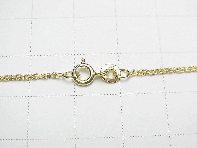 Chaîne torsadée en argent 925 1,2 mm plaqué or 18 carats [40cm][45cm][50cm][60cm] Collier 1 pièce