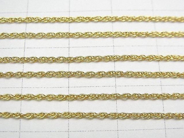 Chaîne torsadée en argent 925 1,2 mm plaqué or 18 carats [40cm][45cm][50cm][60cm] Collier 1 pièce