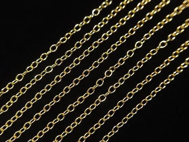 925 純銀方塊鏈 1.1mm 18KGP 項鍊 1件裝 [40公分][45公分][50公分]