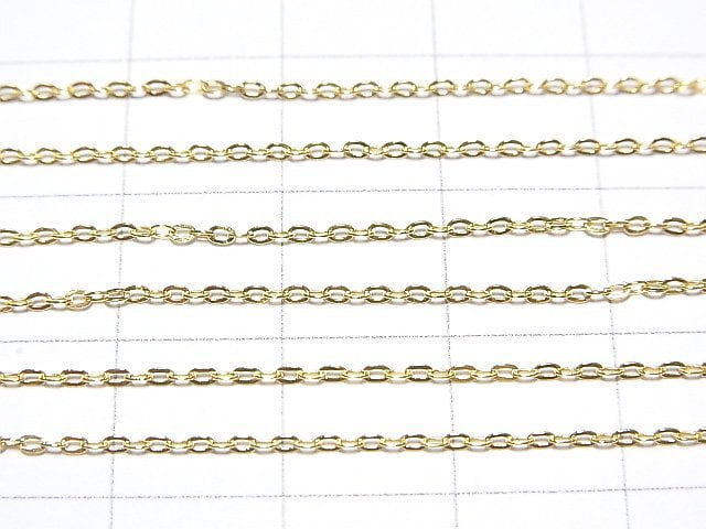 Silver925 Flat Cable Chain 1mm 18KGP [40cm][45cm][50cm][60cm] Necklace 1pc