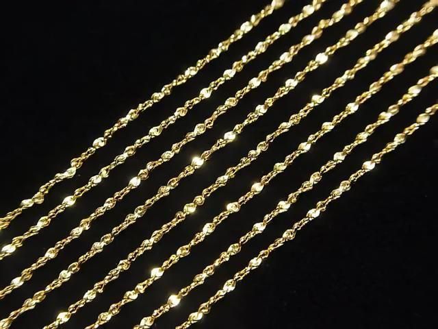 Silver 925 Twist (S-shaped) Chain 0.8mm 18KGP [40cm][45cm][50cm] Necklace 1pc