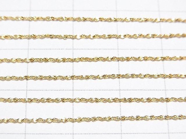 Silver 925 Twist (S-shaped) Chain 0.8mm 18KGP [40cm][45cm][50cm] Necklace 1pc