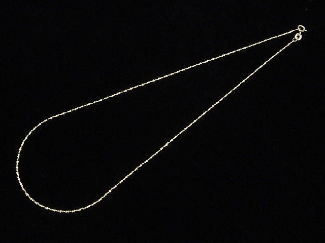Chaîne torsadée (en S) en argent 925 0,8 mm plaqué or 18 carats [40cm][45cm][50cm] Collier 1 pièce