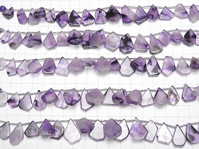 [Video]Trapiche Amethyst Rough Slice Faceted 1strand beads (aprx.7inch/18cm)