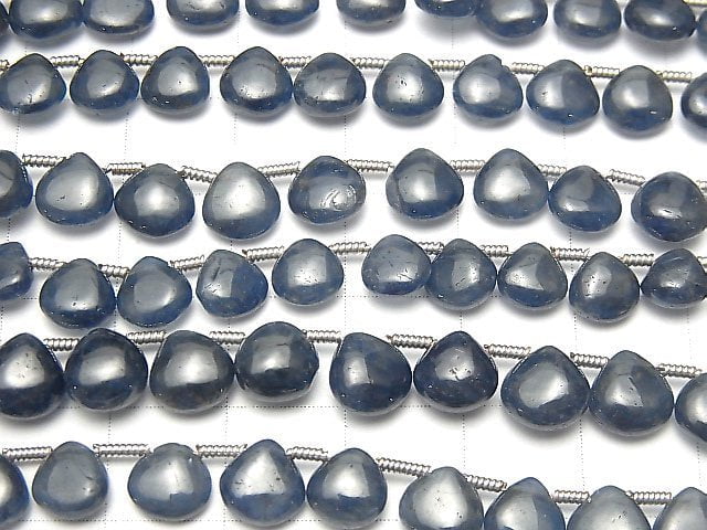 [Video] Unheated Blue Sapphire AAA Chestnut (Smooth) half or 1strand beads (aprx.7inch / 18cm)