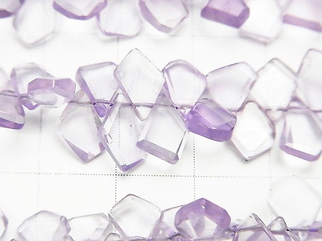 [Video] High Quality Pink Amethyst AAA- Rough Slice Faceted half or 1strand beads (aprx.7inch / 18cm)