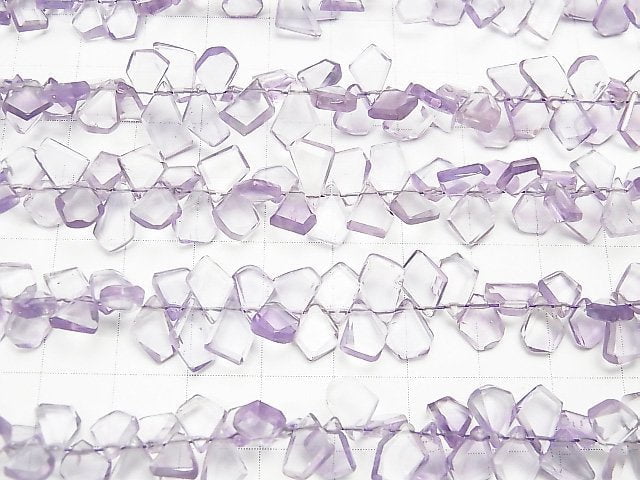 [Video] High Quality Pink Amethyst AAA- Rough Slice Faceted half or 1strand beads (aprx.7inch / 18cm)