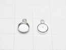 Silver925 Bezel charm 6mm Depth 1.5mm Sterling silver Finish 3pcs