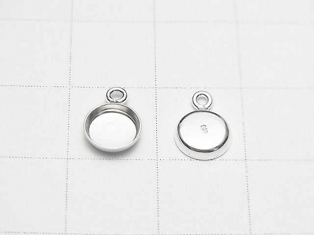 Silver925 Bezel charm 6mm Depth 1.5mm Sterling silver Finish 3pcs