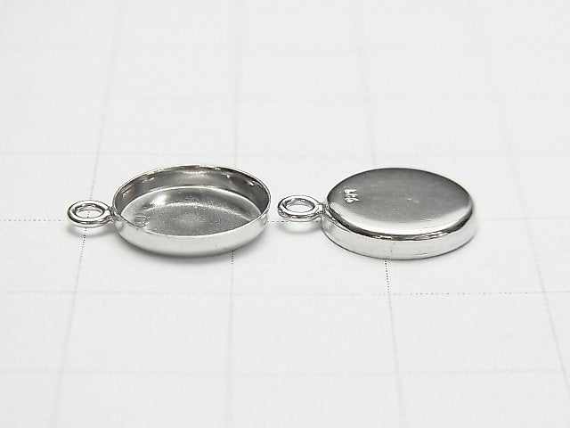 Silver925 Bezel Charm 4mm, 6mm, 8mm, 10mm, 14mm Depth 1.5mm Rhodium Plated 3pcs