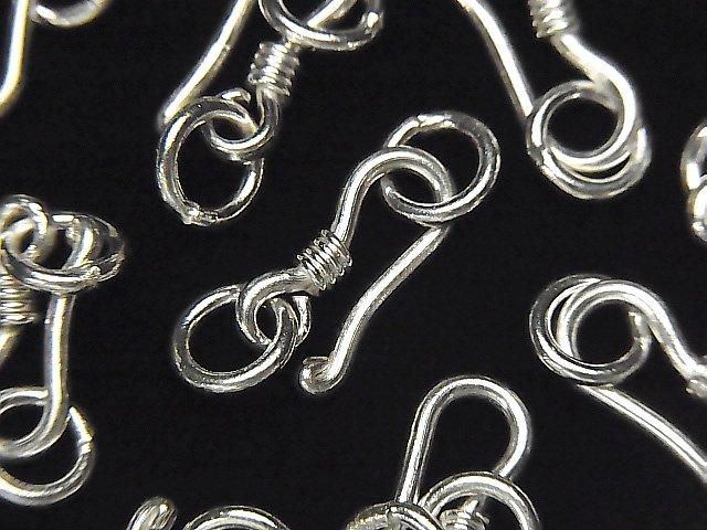 Silver925 Jump Ring with U Hook, White Silver, 1pc