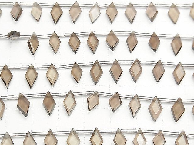 高品質煙晶 AAA 菱形 10x5mm 1串珠子 (18顆)