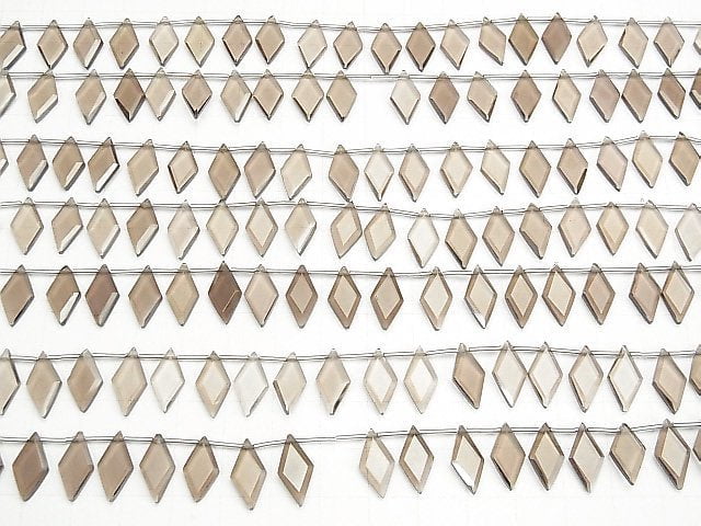 [Video] High Quality Smoky Quartz AAA Diamond Shape 14x7mm 1strand (18pcs)